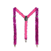 Op deze afbeelding zie je een Accessoires, van het merk Wilbers. Bretels Pailletten Feestelijk Roze