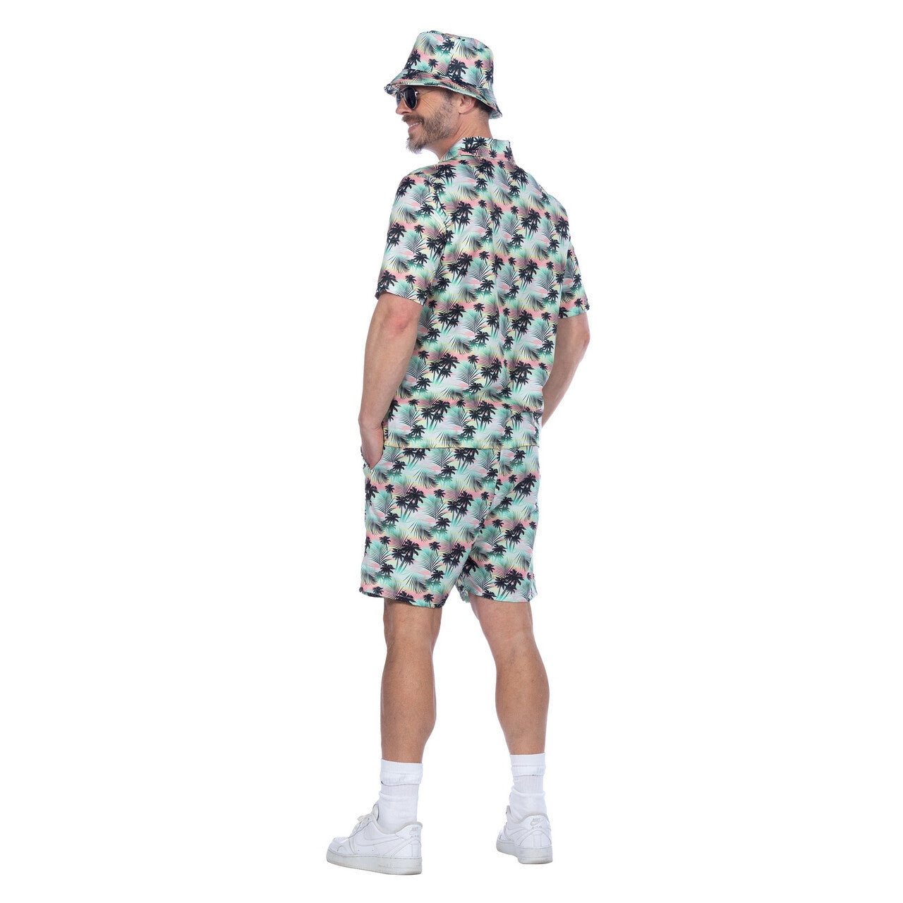 Op deze afbeelding zie je een Kostuums, van het merk Wilbers. Tropisch Festival Hawaii Sunset Palmtree Man Kostuum