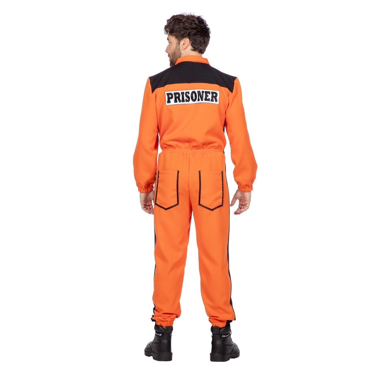 Op deze afbeelding zie je een Kostuums, van het merk Wilbers. De Inzittende Oranje Overall Man Kostuum
