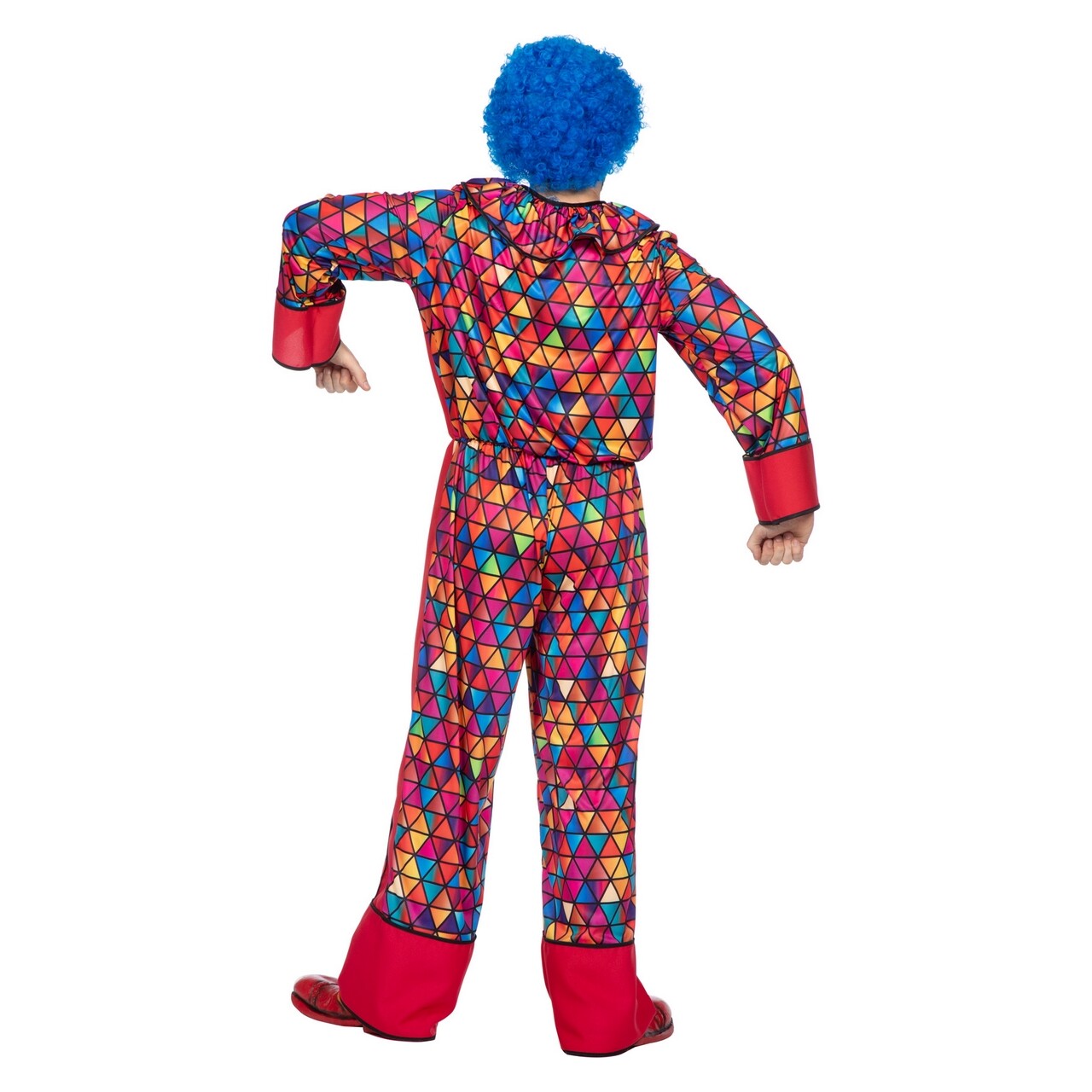 Op deze afbeelding zie je een Kostuums, van het merk Wilbers. Rode Giechel Gerrit Clown Man Kostuum