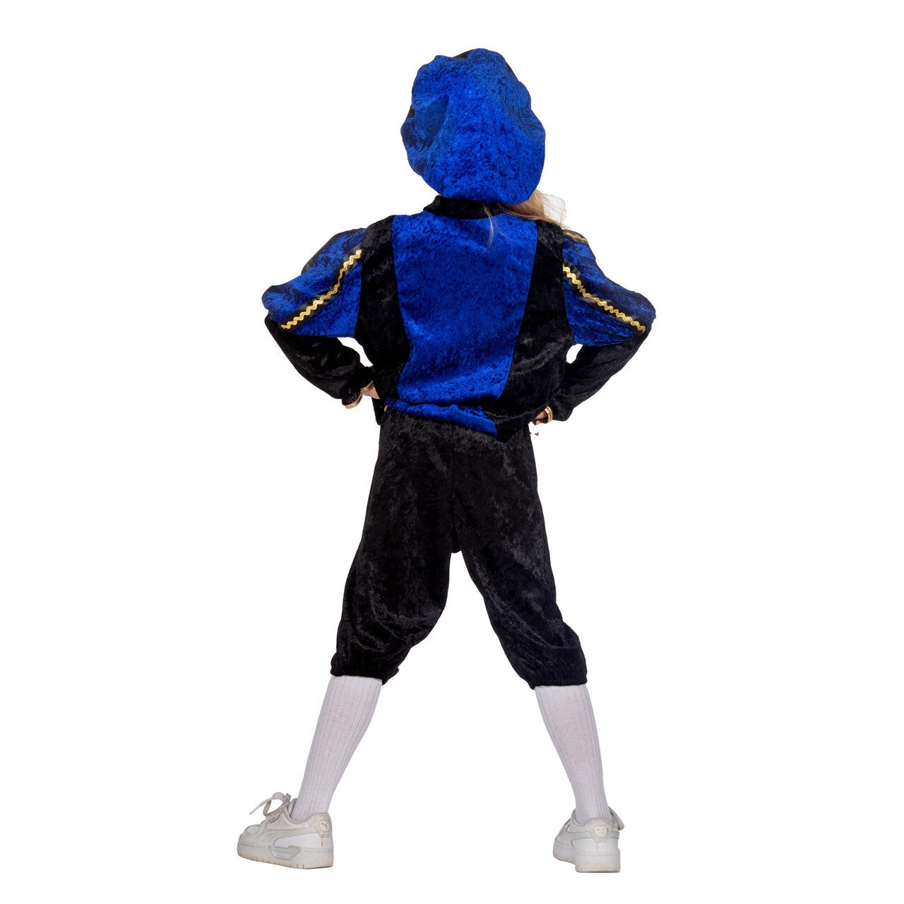 Op deze afbeelding zie je een Kostuums, van het merk Wilbers. Vrolijk Pietje Blauw Pietenpak Kind Kind Kostuum
