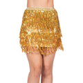 Glitzernde Gold-Fransen-Rock Damen
