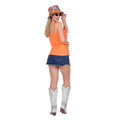 Orange Pailletten Party-Top Damen