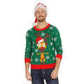Kersttrui Groen Met Rendier Volwassen Unisex