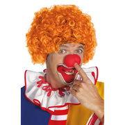 Op deze afbeelding zie je een Accessoires, van het merk Wilbers. Super Hair Krullenpruik Oranje Clown