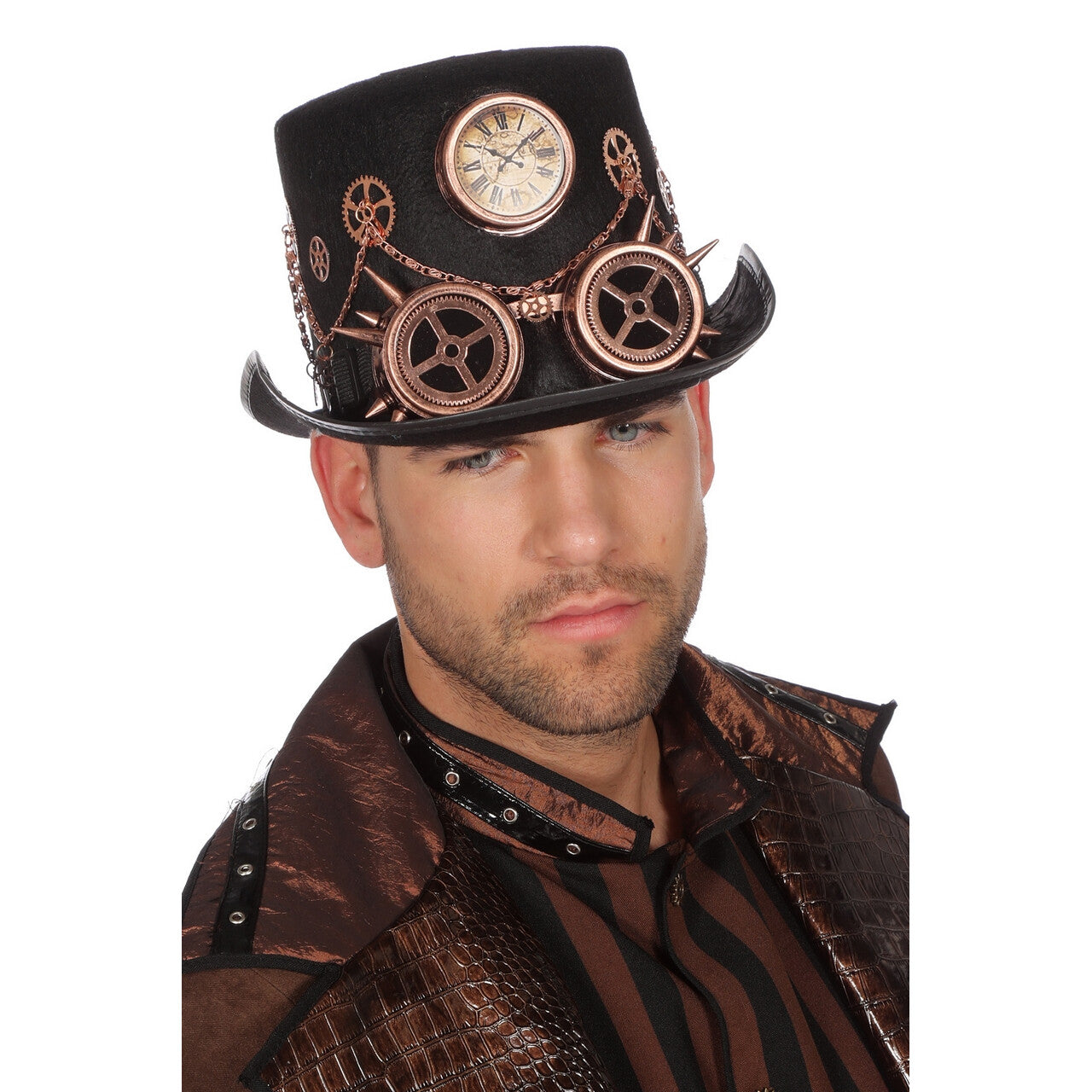 Op deze afbeelding zie je een Accessoires, van het merk Wilbers. Hoed Steampunk Tijd Is Geld