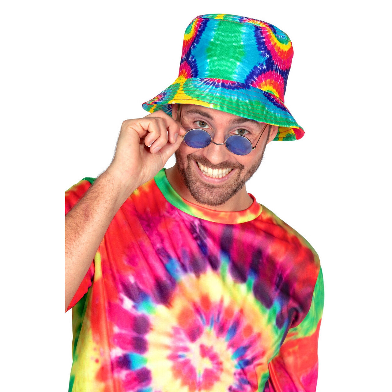 Op deze afbeelding zie je een Accessoires, van het merk Wilbers. Festival Hoed Tie Dye Hippie