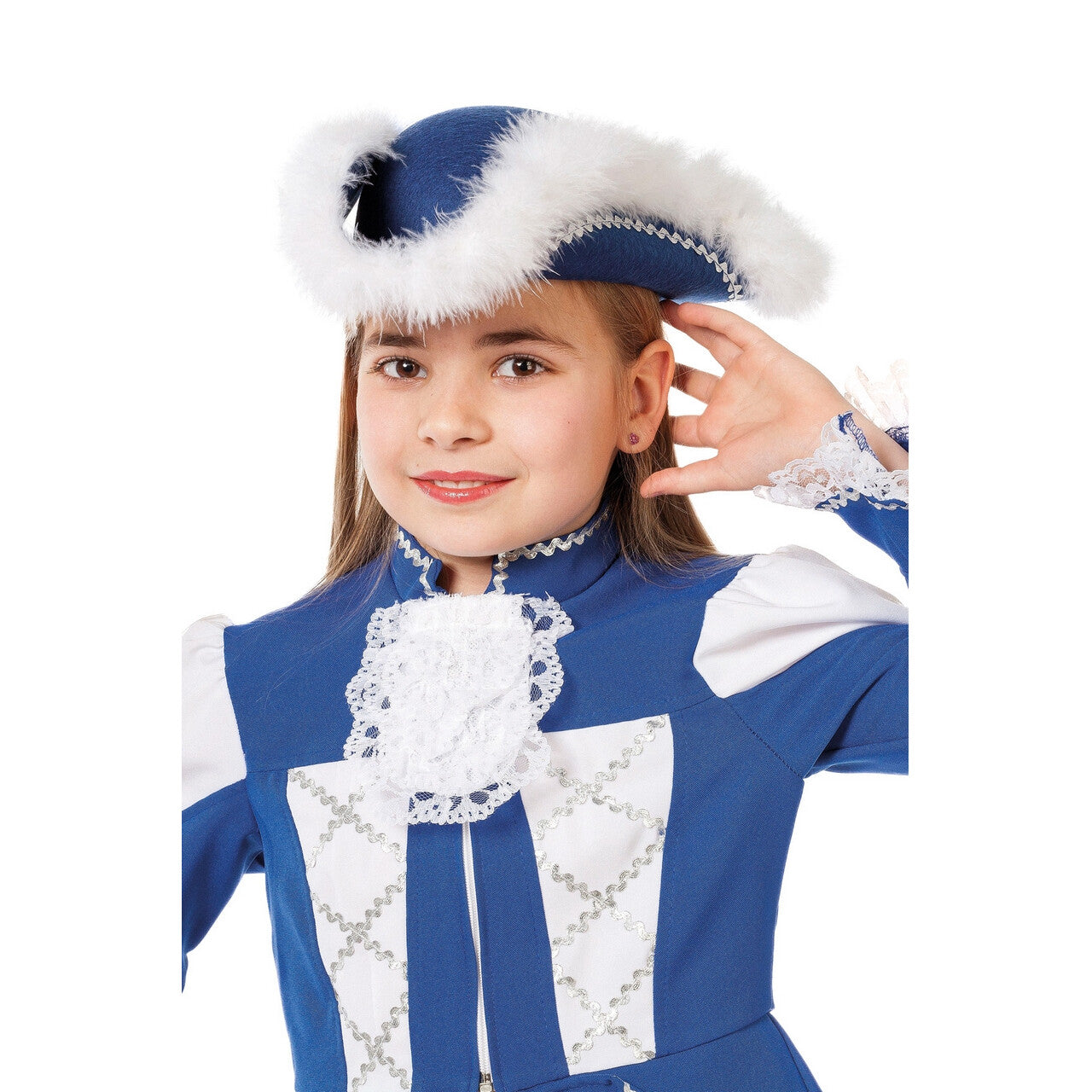 Op deze afbeelding zie je een Accessoires, van het merk Wilbers. Hoed Dansmarietje Kind Blauw