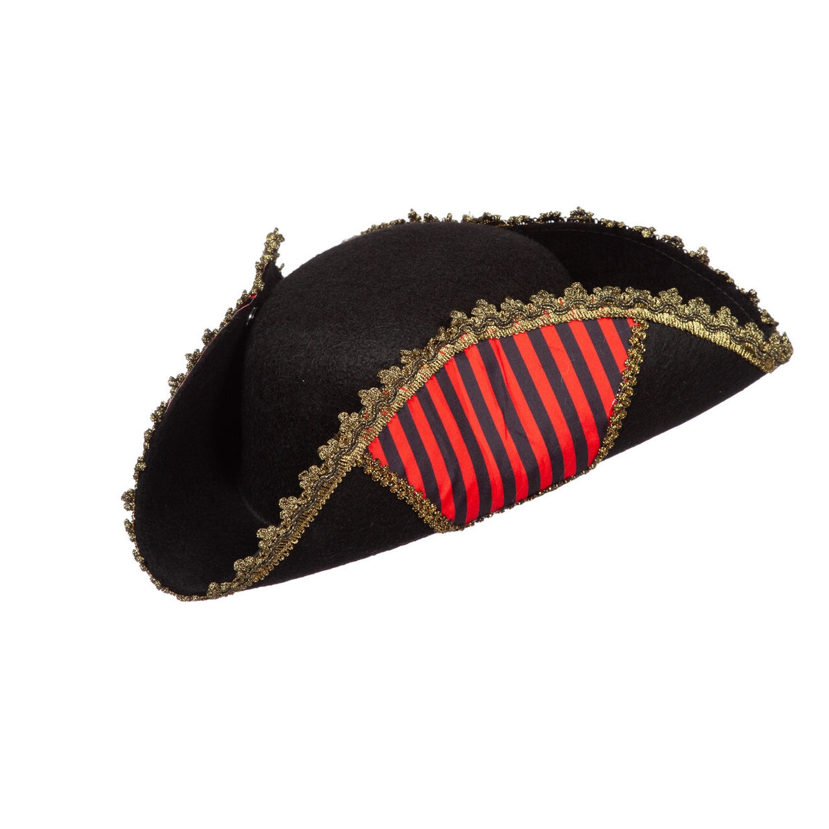 Op deze afbeelding zie je een Accessoires, van het merk Wilbers. Piratenhoed Luxe Zwart / Rood