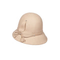 Chapeau Années 20 En Feutre Beige