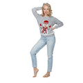 Glitzerperlen-Schneemann Pulli Unisex