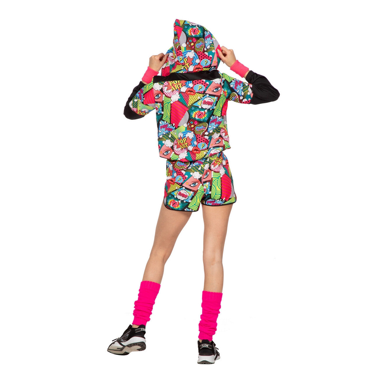 Op deze afbeelding zie je een Kostuums, van het merk Wilbers. Fitgirl Pop Art Vrouw Kostuum