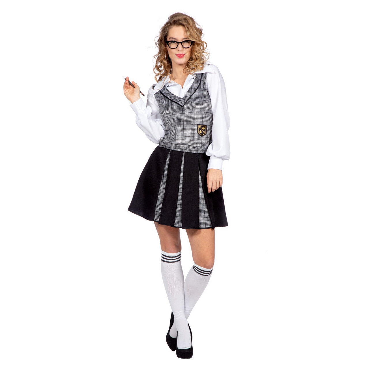 Op deze afbeelding zie je een Kostuums, van het merk Wilbers. Britney Back To School Vrouw Kostuum