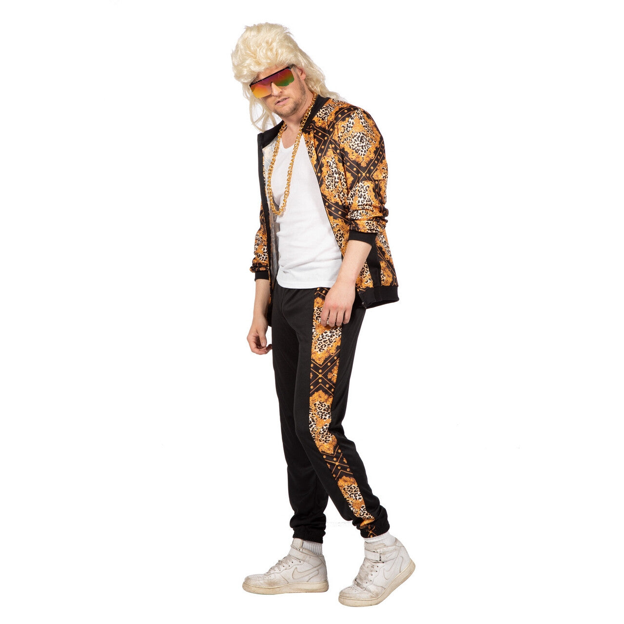 Op deze afbeelding zie je een Kostuums, van het merk Wilbers. Golddigger Pimp Trainingspak Man Kostuum