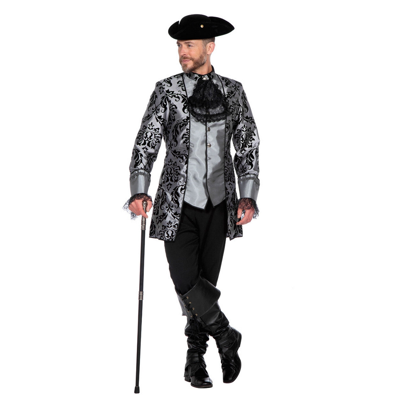 Op deze afbeelding zie je een Kostuums, van het merk Wilbers. Luxe Graaf Van Markies Man Kostuum