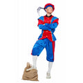 Ondeugende Piet Blauw Rood Unisex Kostuum